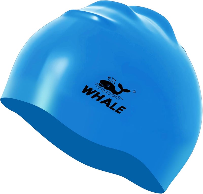 Whale Extra Large Swim Cap for Women Men Non-Slip, High Elasticity Keeps Hair Dry Unisex Large Size Suitable for Long Hair, Curly Hair and African Dreadlocks - Image 1
